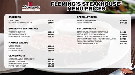 Fleming's Steakhouse Menu Prices + Promotions (2024)