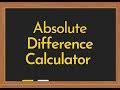 Absolute Difference Calculator