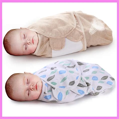 Summer Cotton Newborn Baby Anti Startle Sleeping Bag Coverlet Sleep Sack Kangaroo Carrier Baby ...