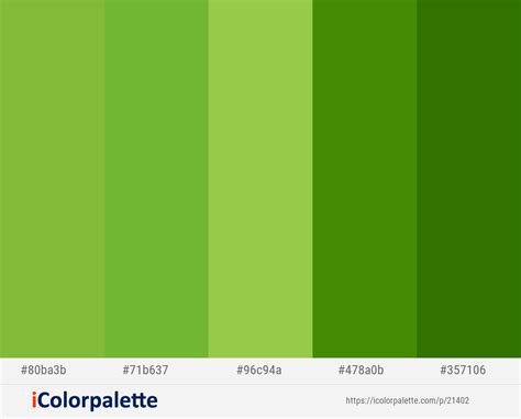 Green Leaf Color Palette