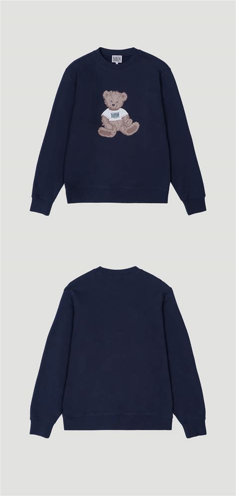 DOODLE BEAR SWEATSHIRT navy - 감도 깊은 취향 셀렉트샵 29CM