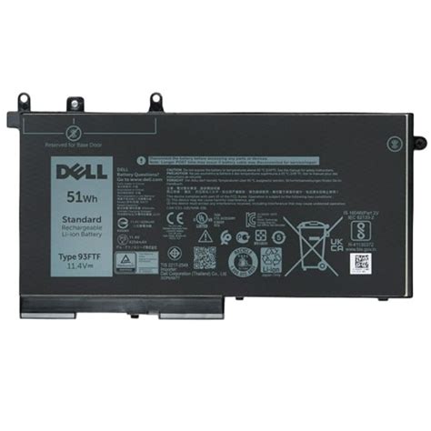 Dell 3-cell 51 Wh Lithium Ion Replacement Battery for Select Laptops ...