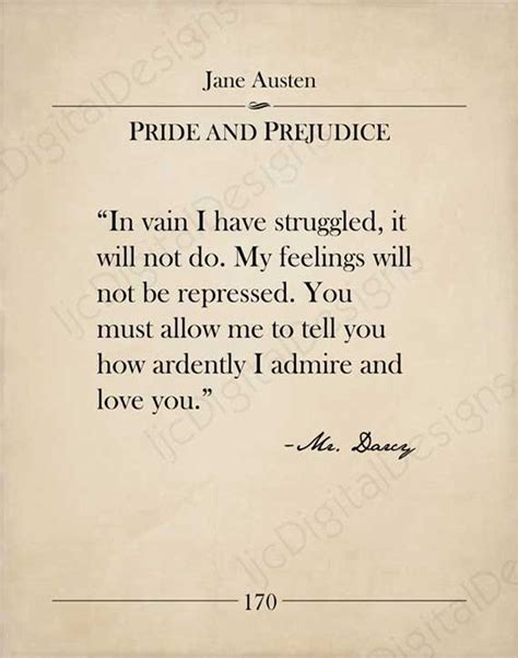 Printable Book Page Wall Art, Jane Austen Quote, Pride Prejudice, Mr ...