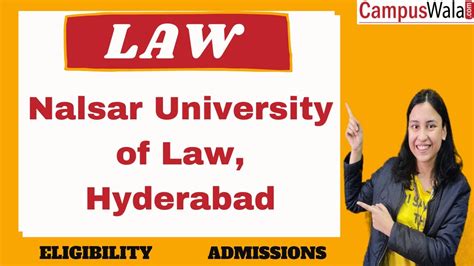 Nalsar University of Law, Hyderabad | Admissions | Placements | LAW | Fees | - YouTube