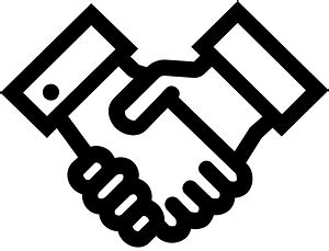 Handshake-outline icon. Free download transparent .PNG | Creazilla