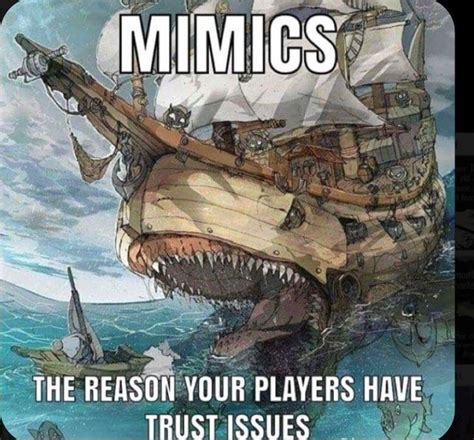 Someone make the stat block for boat mimic plz : dndmemes | Dnd funny, Dungeons and dragons ...