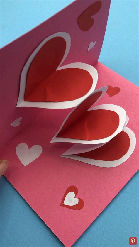Easy Heart Pop Up Cards in 2020 | Heart pop up card, Valentine's cards for kids, Pop up cards