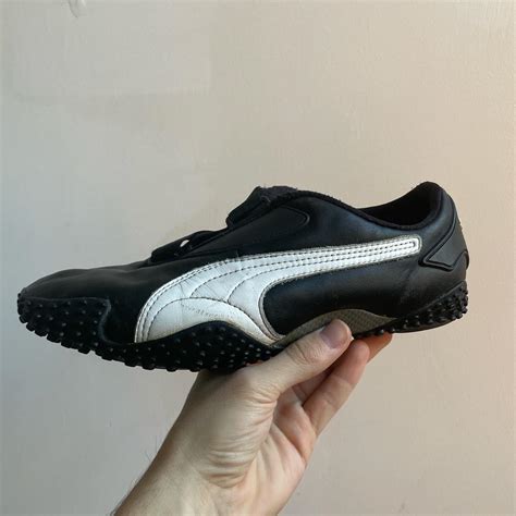 Puma Mostro Black and white Size 7 Vintage... - Depop