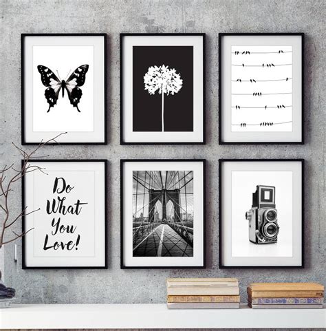 six black and white prints by over & over | notonthehighstreet.com