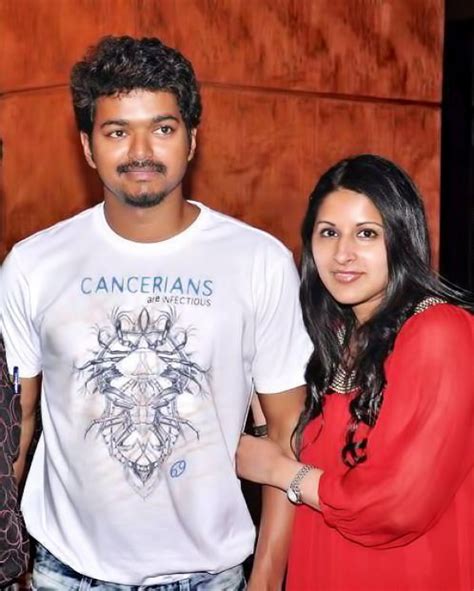 cinema: Actor VIJAY with his wife SANGEETHA recent photos