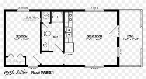 Floor Plans For 12 X 24 Sheds Homes - 15 * 48 House Plan, HD Png ...