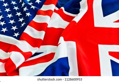 Uk Flag Usa Flag Together Stock Photo 1128600953 | Shutterstock