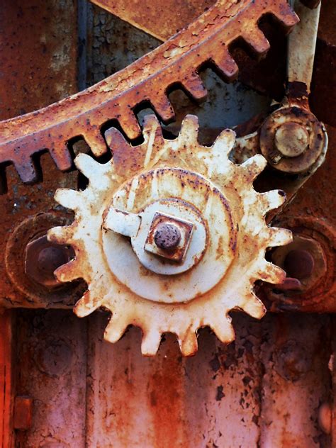 Free Images : old, orange, machine, machinery, material, mechanism, close up, gears, mechanical ...