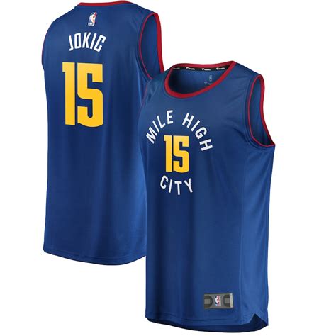 Fanatics Branded Nikola Jokic Denver Nuggets Youth Blue Fast Break ...