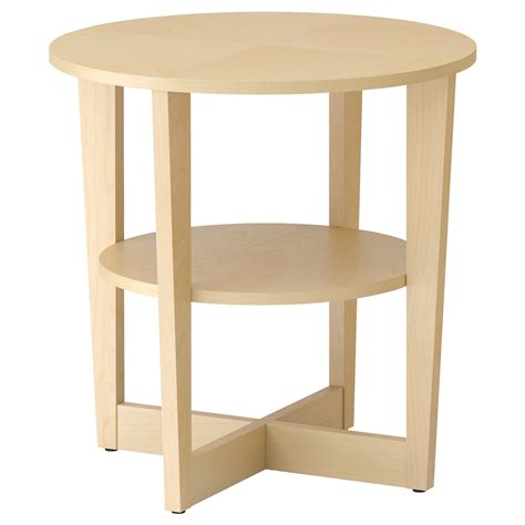 Birch Veneer | Wooden side table, Side table, Ikea coffee table