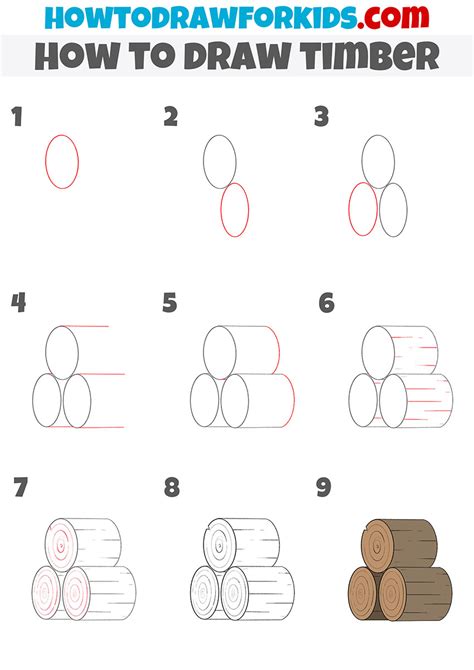 How to Draw Timber - Easy Drawing Tutorial For Kids