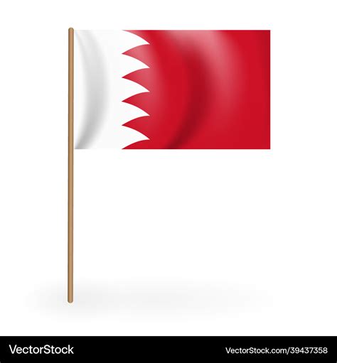 National red and white flag of the kingdom Vector Image