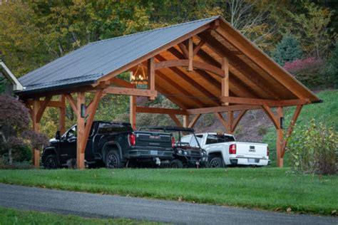 Timber Frame Carport | Carolina Timberworks