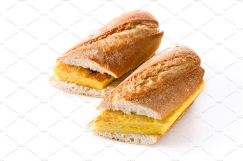 Bocadillo de tortilla española containing omelette, tortilla, and sandwich | Food Images ...