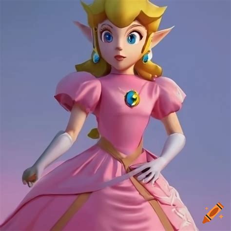 Cosplay of link dressed as princess peach
