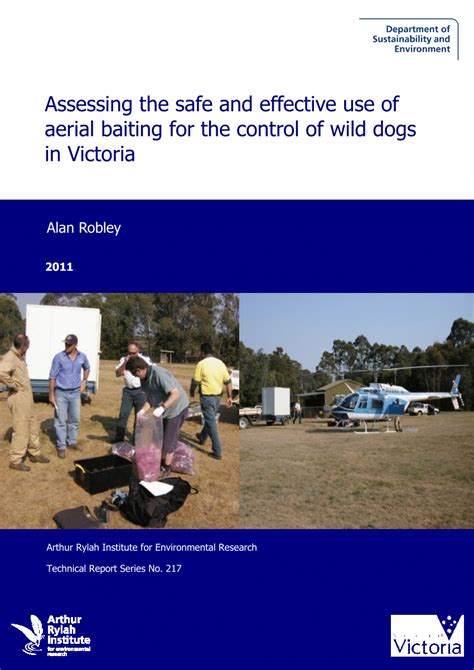 (PDF) Assessing the safe and effective use of aerial baiting for the control of wild dogs in ...