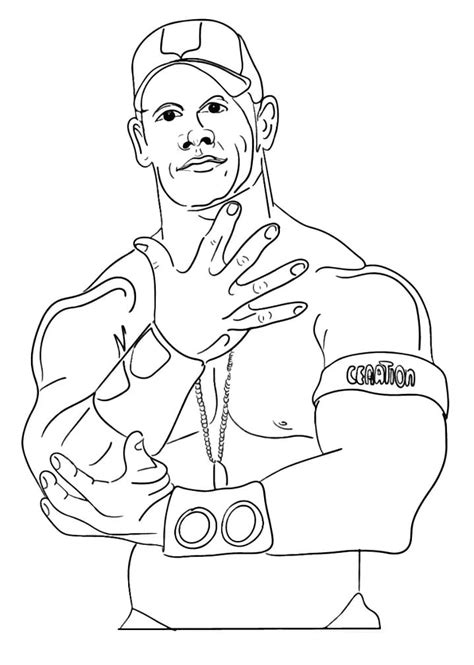 Cool John Cena Coloring Page - Free Printable Coloring Pages for Kids