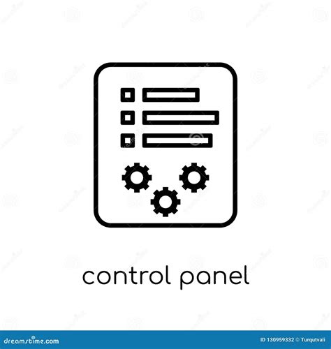 Control Panel Icon. Trendy Modern Flat Linear Vector Control Pan Stock Vector - Illustration of ...