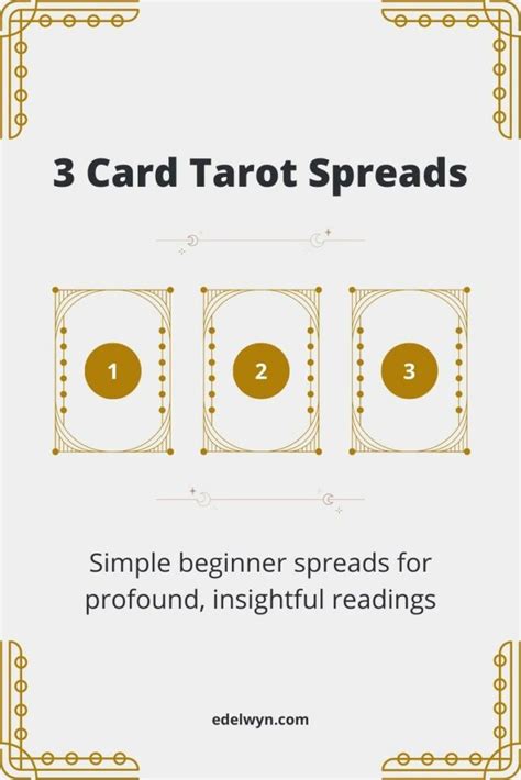 3 Card Tarot Spreads - Simple Beginner Spreads For Profound, Insightful Readings | Edelwyn