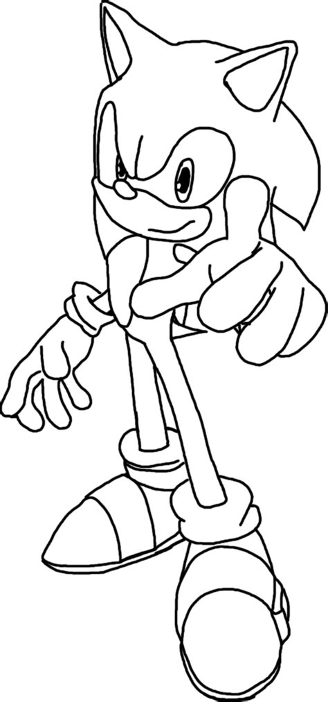 Sonic Cartoon Outline