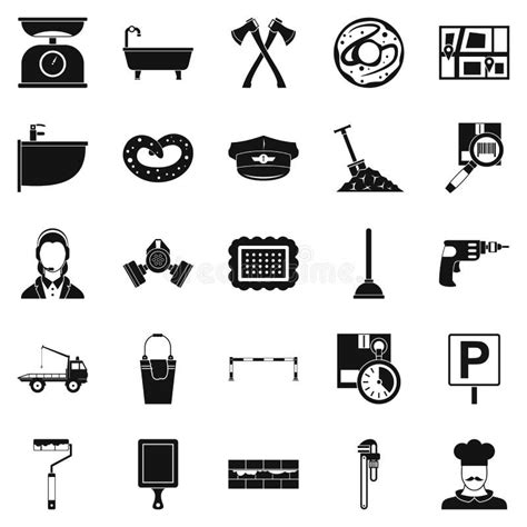 Home Care Icons Set, Simple Style Stock Vector - Illustration of equipment, payment: 105689221