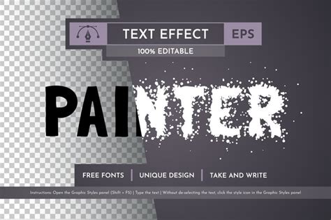 Painter - Editable Text Effect, Font Style