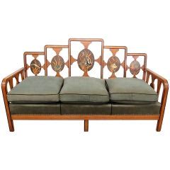 Black Art Deco Sofa For Sale at 1stdibs