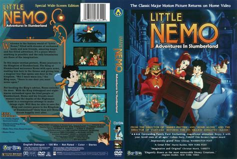 Little Nemo Adventures in Slumberland dvd cover (2004) R1