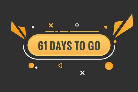 61 days to go countdown template. 61 day Countdown left days banner design 25726948 Vector Art ...