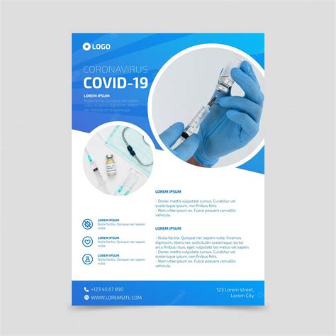 Free Vector | Coronavirus medical products poster with photo