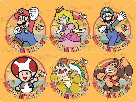 Super Mario Characters Pngsuper Mario Characters Png - Etsy