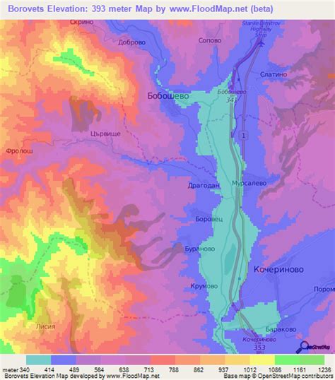 Elevation of Borovets,Bulgaria Elevation Map, Topography, Contour