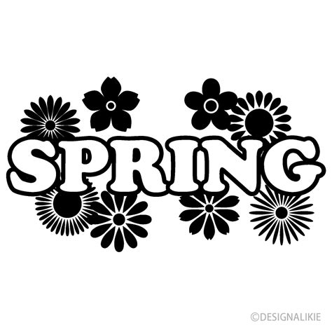 Spring Season Clipart Black And White