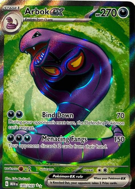 Arbok ex 2023 Scarlet & Violet: 151 #185/165 Ultra Rare Price Guide - Sports Card Investor