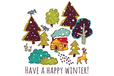 Winter greeting card | Illustrator Graphics ~ Creative Market