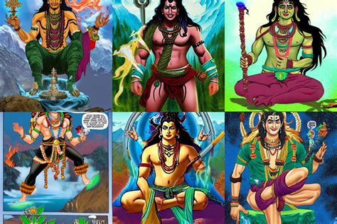 Lord Shiva as a marvel character, smoking marijuana in | Stable ...