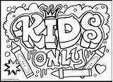 Kids only Coloring Page  Free Printable Pages sketch template