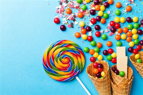 Download Waffle Cone Lollipop Sweets Food Candy HD Wallpaper