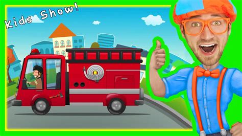 Fire Truck Song for Children | Nursery Rhymes with Blippi Acordes ...