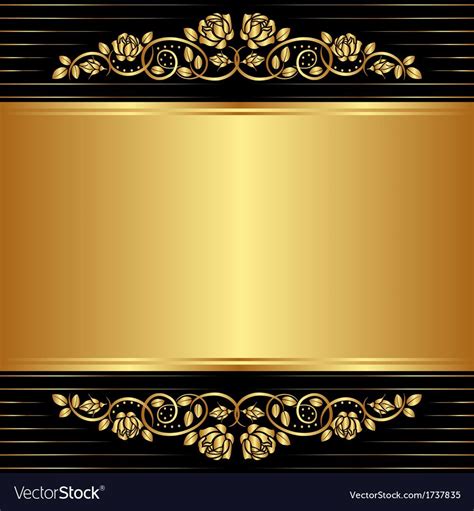 Gold background Royalty Free Vector Image - VectorStock | Gold and black background, Gold design ...