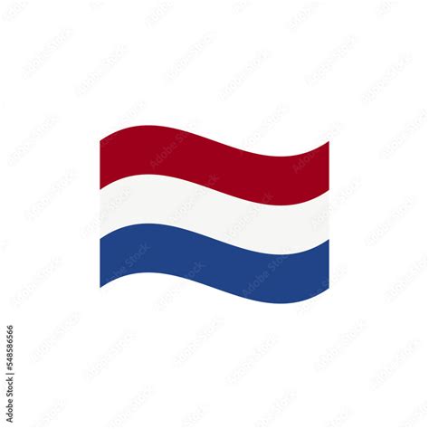 Netherlands flag icon vector logo design template Stock Vector | Adobe ...