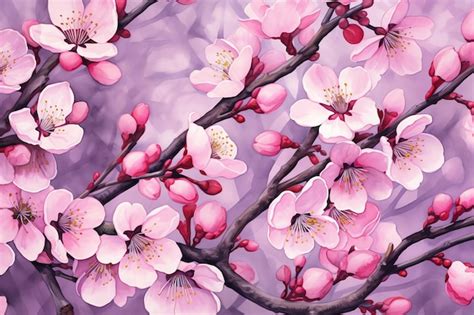 Premium AI Image | Plum Blossoms Chinese new year pattern