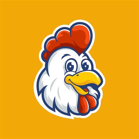 Premium Vector | Chicken mascot for restaurant logo template