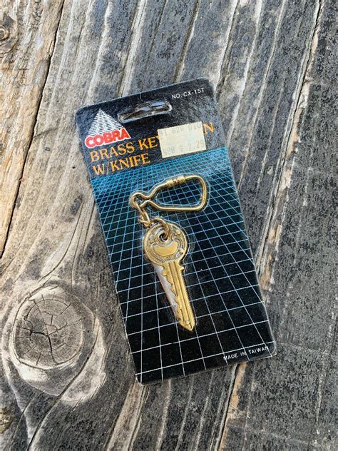 Vintage Brass Key Shaped Pocket Knife Keychain New In Package Nos Deadstock As-is | Boardwalk ...