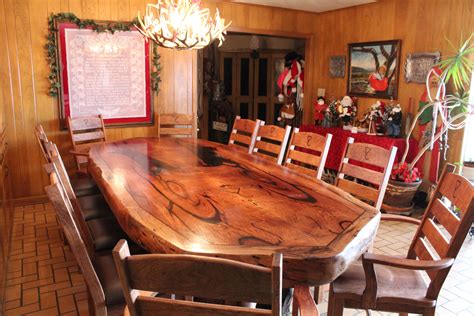 Custom Mesquite Dining table with Mesquite Chairs by Terry Lankford ...